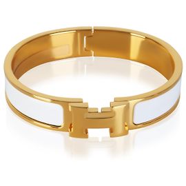 Bracelet Clic H In Blanc plaqué or Hermès Autre