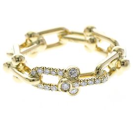 Autre Marque Tiffany Hardware Small Link Ring in 18K Yellow Gold Golden