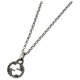 Colar Gucci Silver Interlocking G Prata