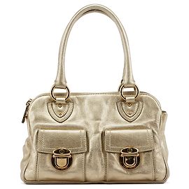 Marc Jacobs Sac Tote Blake en cuir métallisé doré Doré