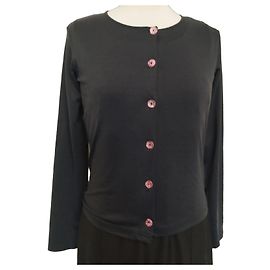 Christian Lacroix Comfort-Cardigan mit Blumenprint Schwarz Mehrfarben
