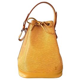 Louis Vuitton Borsa a Secchiello Epi Noe in Pelle Gialla Marrone Giallo