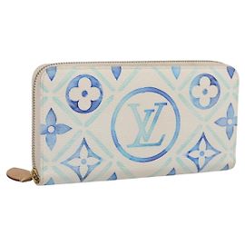 LOUIS VUITTON Monogram Tiles Zippy Wallet Long Wallet Blue M83624 Autre