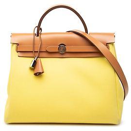 Hermès Yellow Toile Herbag Zip 31 Autre