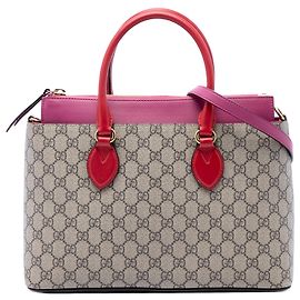 Borsa Satchel Gucci Beige GG Supreme Linea A Beige