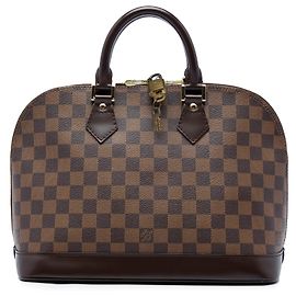Louis Vuitton Brown Damier Ebene Alma MM Marrom
