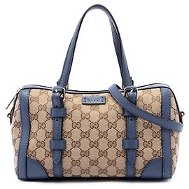 Borsa Boston Gucci Small GG Canvas con cintura, Beige Beige