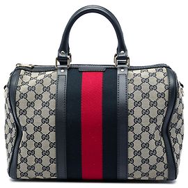 Sac Boston Gucci Beige Medium GG Canvas Web Joy Beige