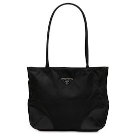 Tote Prada em Tessuto com acabamentos em Vitello preto Preto