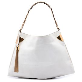 Gucci White Medium Leather 1970 Hobo White