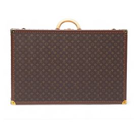 Louis Vuitton Brown Monogram Alzer Trunk 80 Brown