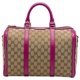 Gucci Beige Medium GG Canvas Joy Boston Bag Beige
