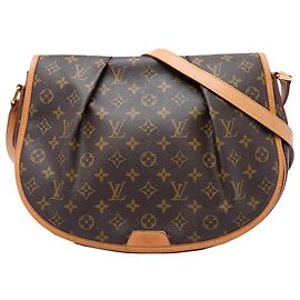 Louis Vuitton Brown Monogram Menilmontant MM Castaño