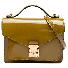 Louis Vuitton Brown Vernis Monceau BB Marron Kaki