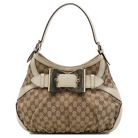 Gucci Beige GG Canvas Dialux Queen Hobo Beige