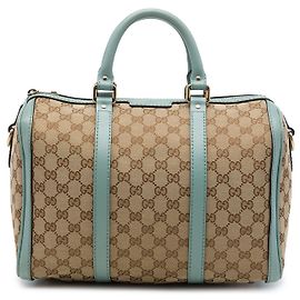 Sac Boston Gucci Joy Medium en toile GG beige Beige