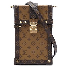 Louis Vuitton Brown Monogram Reverse Pochette Trunk Verticale Marrom