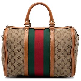 Sac Boston Gucci Beige Medium GG Canvas Web Joy Beige