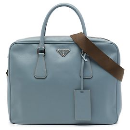 Sac Business Prada Blue Saffiano Bleu Bleu clair