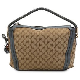 Gucci Bella Medium Schultertasche aus beige GG Canvas Beige