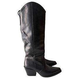 & Other Stories Botas altas de pele preta Preto