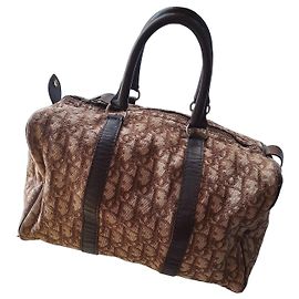 Bolsa Bowling Dior Monogram em Lona Marrom