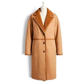 Ted Baker Joanahh Wollmischung Teddy Mantel Braun Kamel