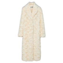 Jil Sander Casaco longo de pele sintética e mohair