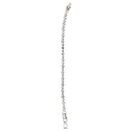 Pulseira Swarovski Cristais Metal Prateado Prata