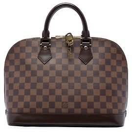 Louis Vuitton Alma MM Handtasche Damier Ebene Braun Braun