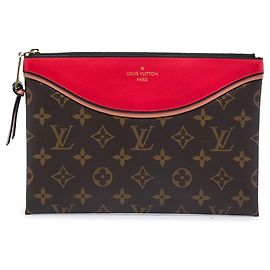 Brown Louis Vuitton Monogram Pochette Tuileries Clutch Bag Brown