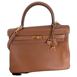Hermès Hermes Sac Kelly Cuir Marron Marron