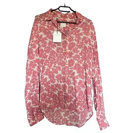 Sandro Bluse mit rosa Blumenprint Pink Weiß