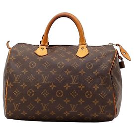 Louis Vuitton Speedy 30 Monogram Canvas Handbag Brown Monogram