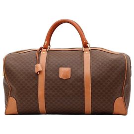 Céline Celine Macadam Reisetasche Monogramm Canvas Braun Braun
