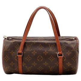 Louis Vuitton Papillon Bolso Cilíndrico Monogram Castaño Monograma