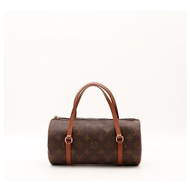 Bolsa Cilíndrica Louis Vuitton Papillon Monogram Canvas Marrom Monograma