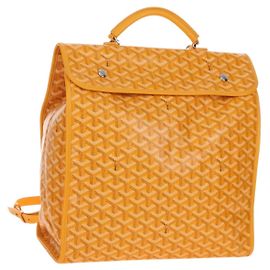 Goyard Herringbone Saint Léger Backpack PVC Leather Yellow Altro