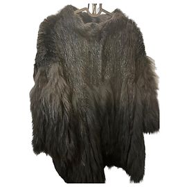 Hôtel Particulier Black Fur Coat with Cashmere Lining Black