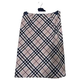 Autre Marque Piu & Piu Midirock aus Wollmischung kariert - Beige/Schwarz Schwarz Beige Andere
