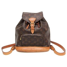 Louis Vuitton Monogram Montsouris MM M51136 Women's Backpack Brown