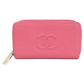 Portafoglio Small Chanel Coco Round Zipper Rosa