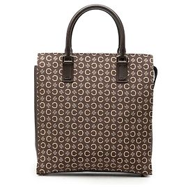 Céline Bolso Tote Celine Brown C Macadam Canvas Castaño Marrón oscuro