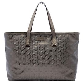 Tote Gucci Large GG Estampado Castanho Marrom
