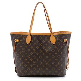 Louis Vuitton Brown Monogram Neverfull MM Marrom