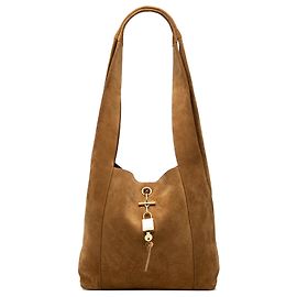 Autre Marque Saint Laurent Sac Hobo Tanger en daim marron Marron