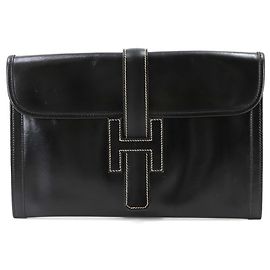 Hermès Hermes Jige PM Clutch Handbag Black