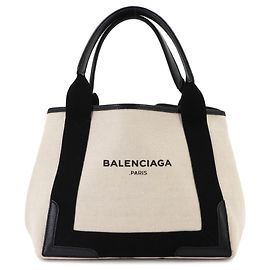 mala Cabas Small Balenciaga Navy Preto Branco