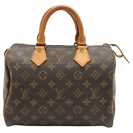 Sac à main Louis Vuitton Monogram Speedy 25 Marron