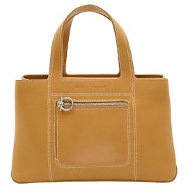 mala Salvatore Ferragamo Gancini Tote Bag - Couro Bege Bege